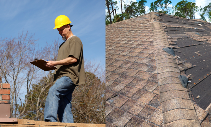 Image of a roof inspection